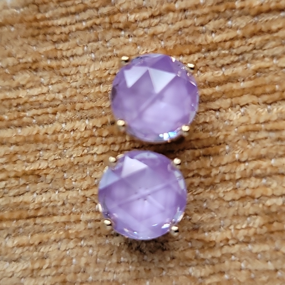 Kate Spade New York Gold/Lilac Cubic Zirconia Earrings